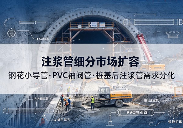 定襄注浆管细分市场扩容，隧道钢花小导管、PVC 袖阀管、桩基后注浆管需求分化